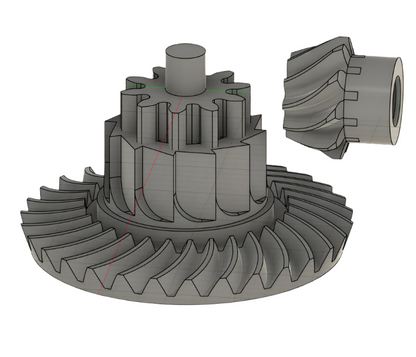 Spiral Bevel/Pinion Gears Set (18:1) [Pre-Order]