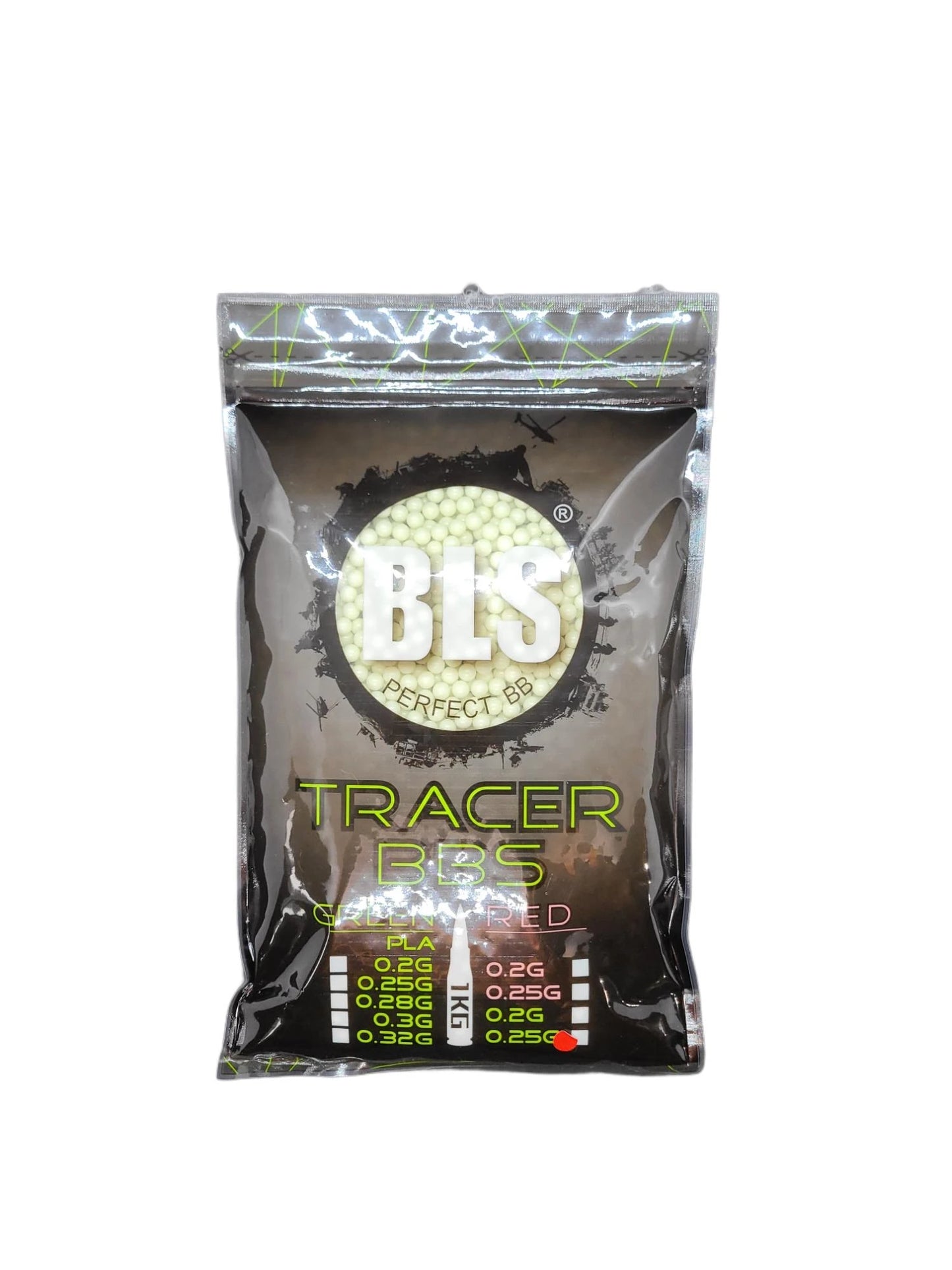 Tracer BBs (1kg) – 0.25g (Green)